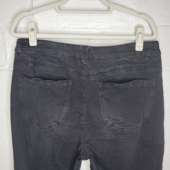Democracy Ab Solution Women's Size 10 Jeans Black Raw Stacked Hem - Picture 4 of 8